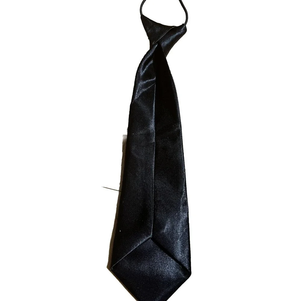 Pre-tied Elastic Adjustable Black Neck Tie Baby Toddler Kids Boys Child